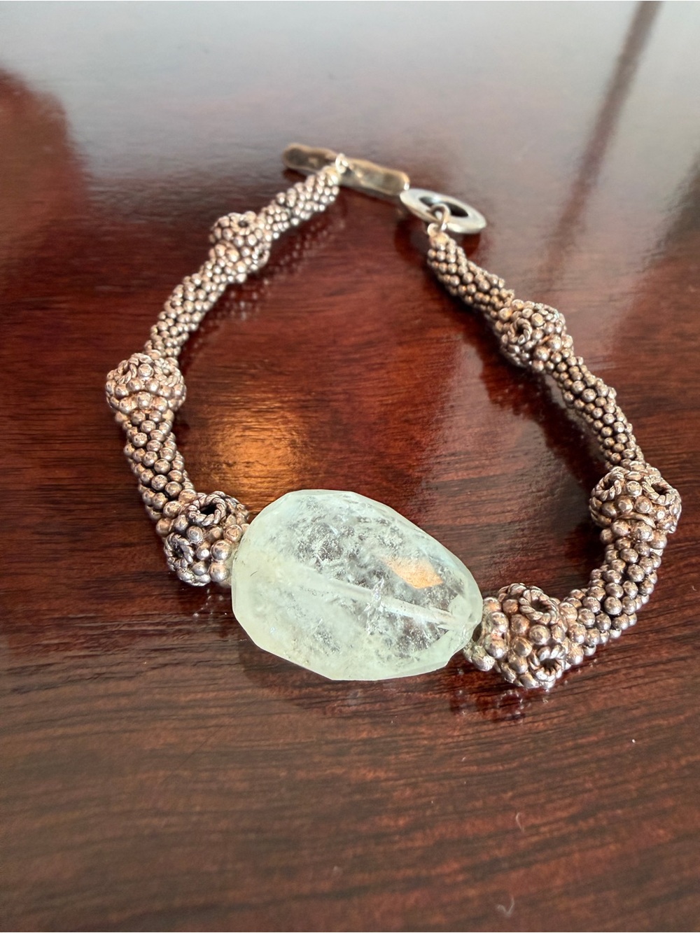 beautiful sterling silver 925 quartz bracelet vintage
